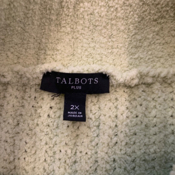 Talbots 2XL woman’s light green sweater - Picture 2 of 3